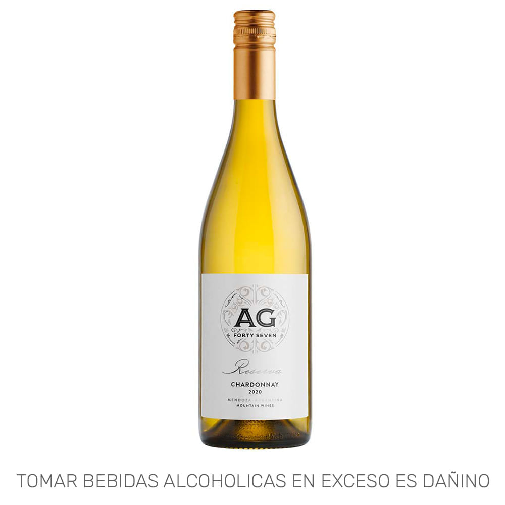 Vino Blanco AG 47 Chardonnay Reserva Botella 750ml
