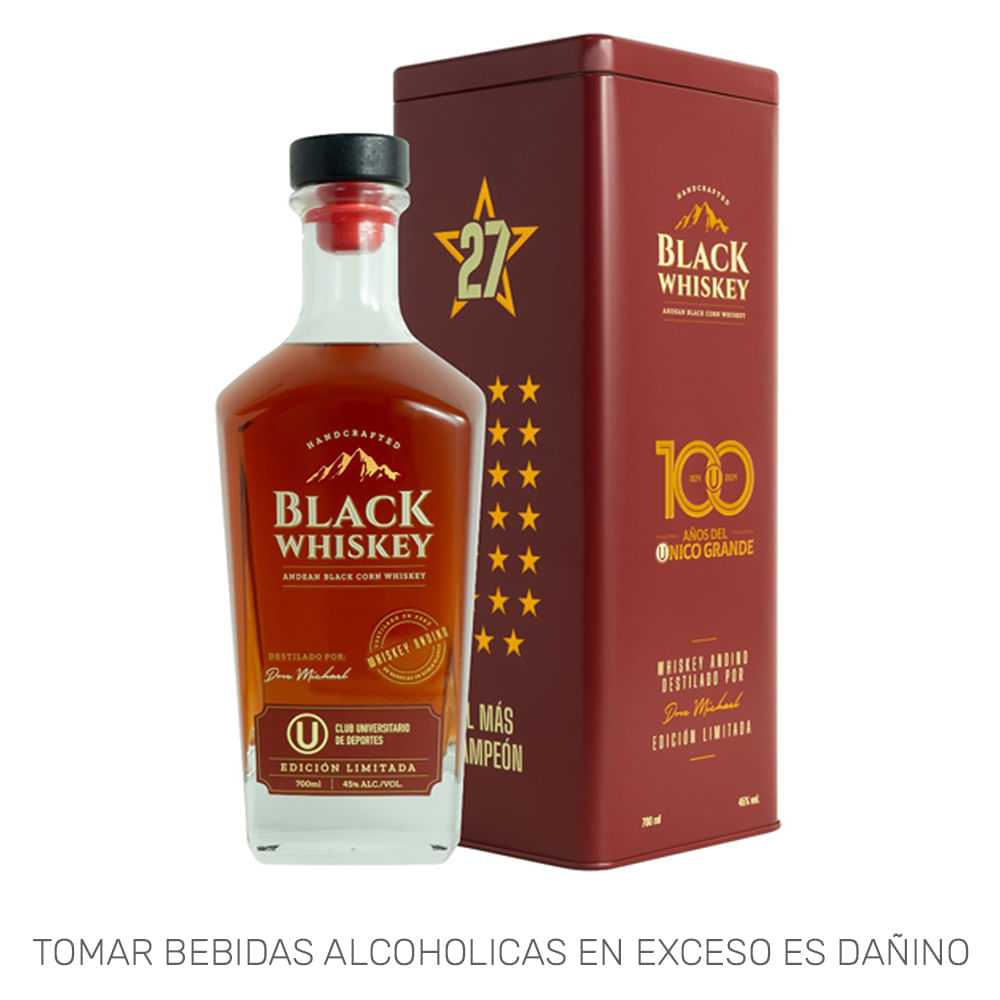 Whiskey BLACK WHISKEY 100 años Botella 700ml