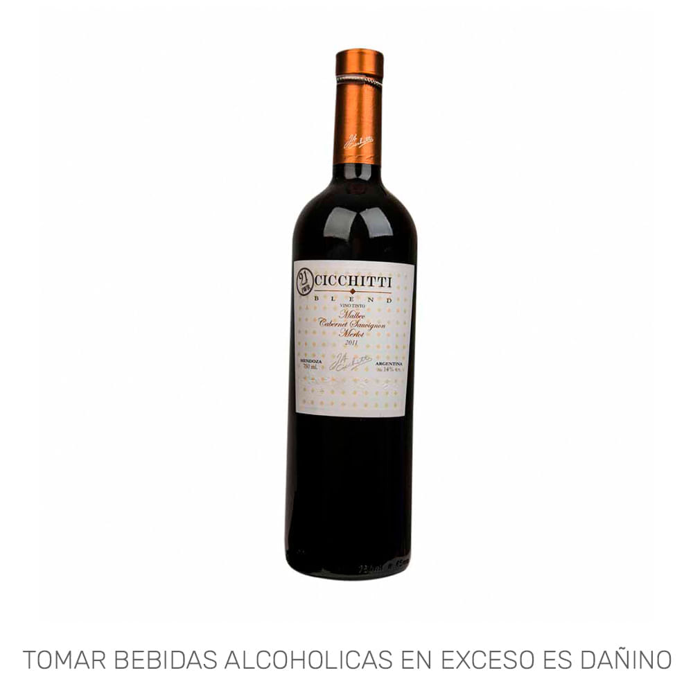 Vino Tinto CICCHITTI Blend Malbec Cabernet Sauvignon Merlot Botella 750ml