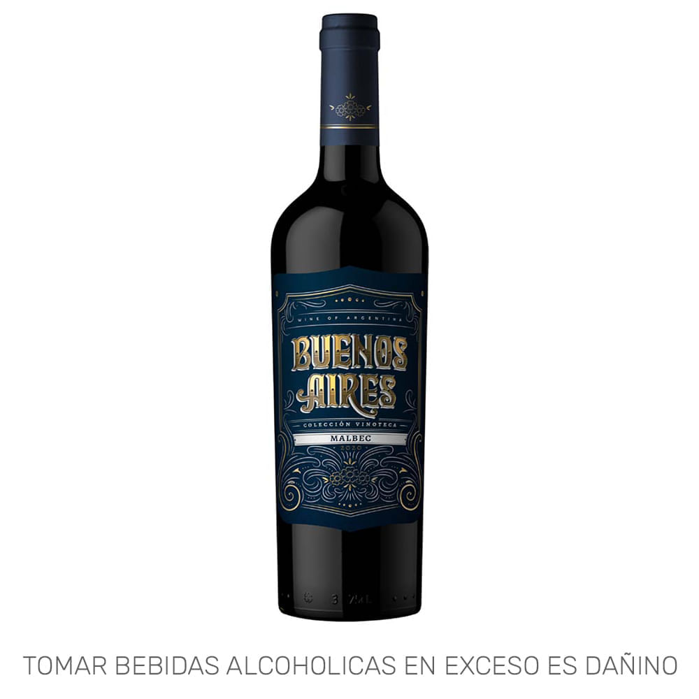 Vino Tinto BUENOS AIRES Reseva Malbéc Botella 750ml