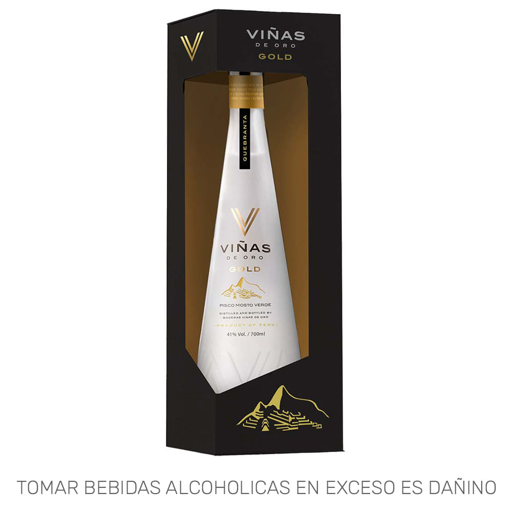 Pisco VIÑAS DE ORO Gold Quebranta Botella 500ml