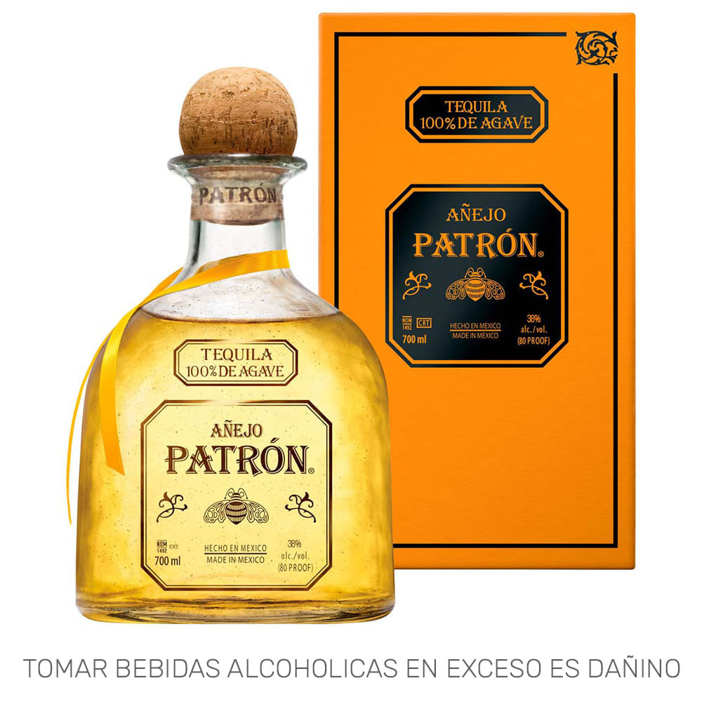 Tequila PATRON Añejo Botella 700ml Tequila PATRON Añejo Botella 700ml