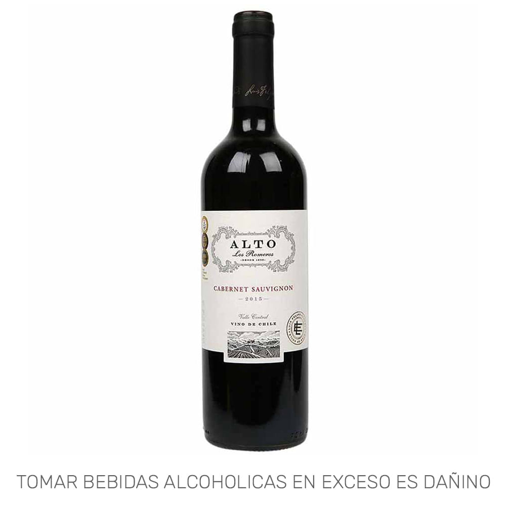 Vino Tinto ALTO LOS ROMEROS Cabernet Sauvignon Clasic Botella 750ml