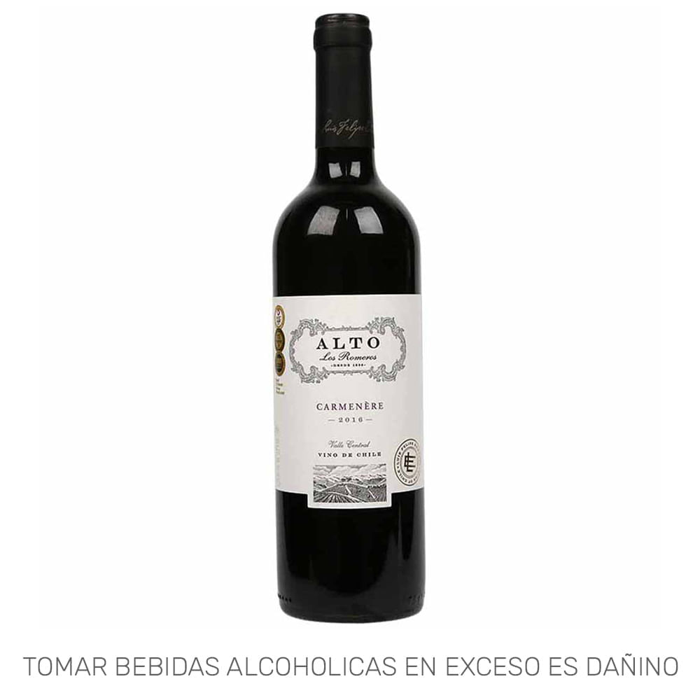 Vino Tinto ALTO LOS ROMEROS Carmenere Botella 750ml