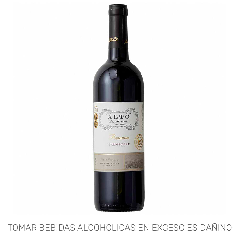 Vino Tinto ALTOS LOS ROMEROS Reserva Carmenere Botella 750ml Vino Tinto ALTOS LOS ROMEROS Reserva Carmenere Botella 750ml