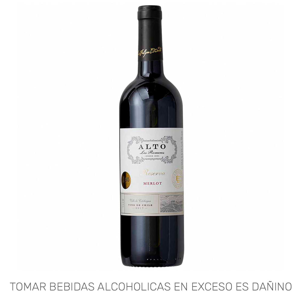 Vino Tinto ALTOS LOS ROMEROS Merlot Botella 750ml