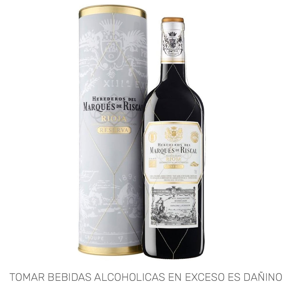 Vino Tinto MARQUÉS DE RISCAL Reserva Botella 750ml + Lata Vino Tinto MARQUÉS DE RISCAL Reserva Botella 750ml + Lata