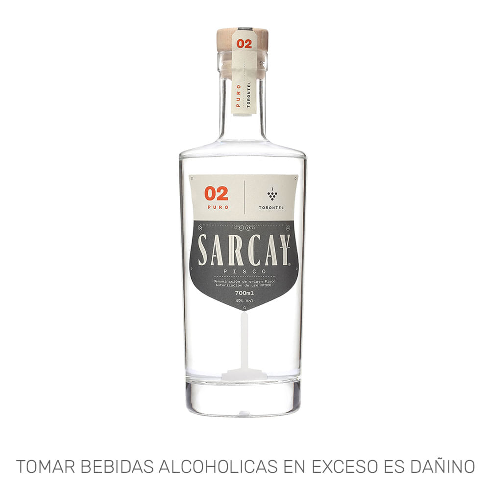 Pisco SARCAY Puro Toronteal Botella 700ml