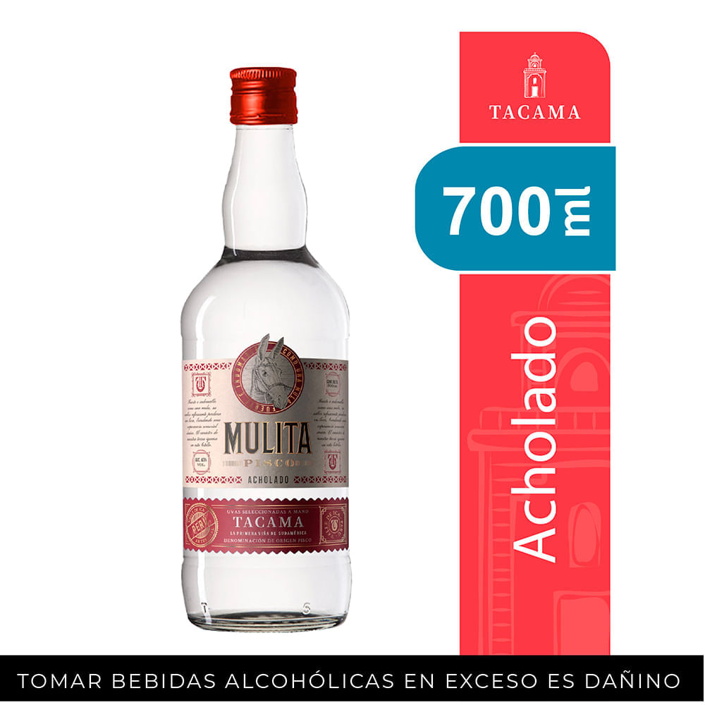 Pisco TACAMA Acholado Mulita Botella 700ml Pisco TACAMA Acholado Mulita Botella 700ml