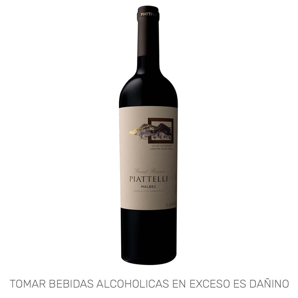 Vino Tinto PIATTELLI Gran Reserva Malbec Botella 750ml Vino Tinto PIATTELLI Gran Reserva Malbec Botella 750ml