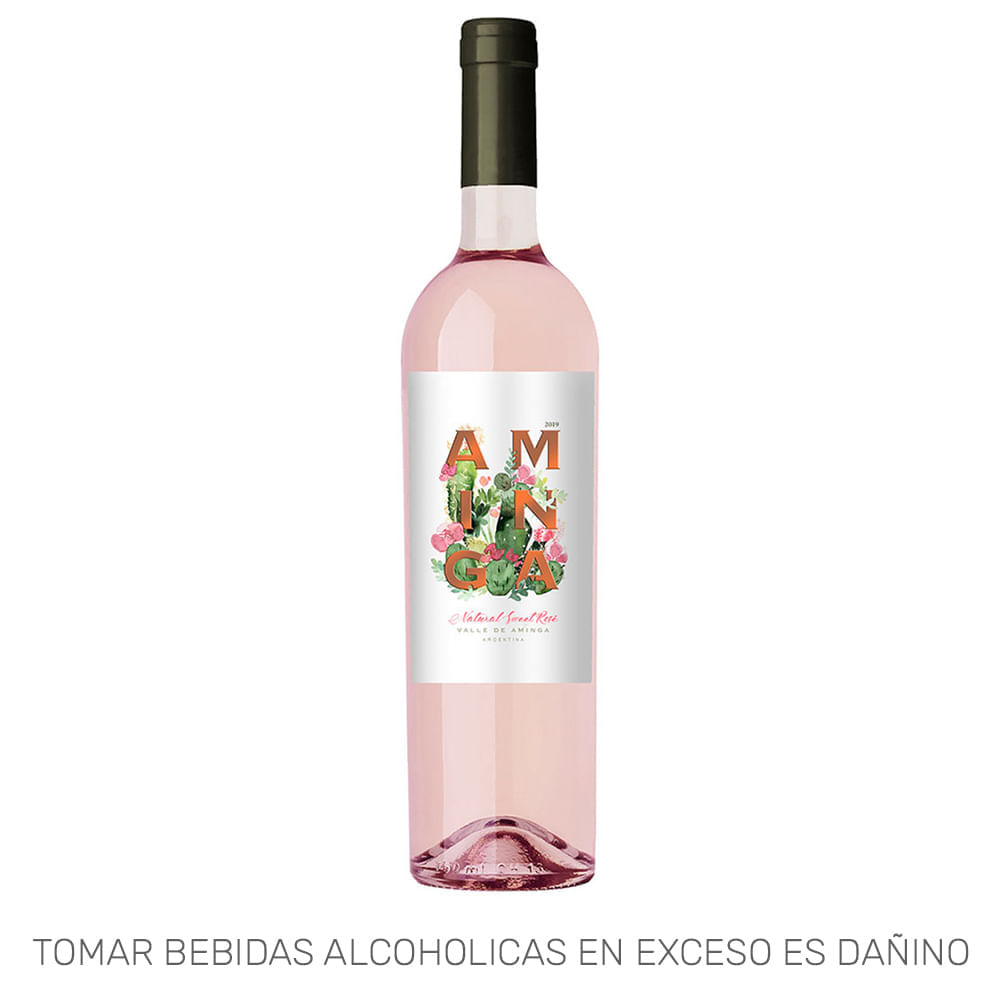 Vino AMINGA Jóven Rosado Semi Seco Botella 750ml