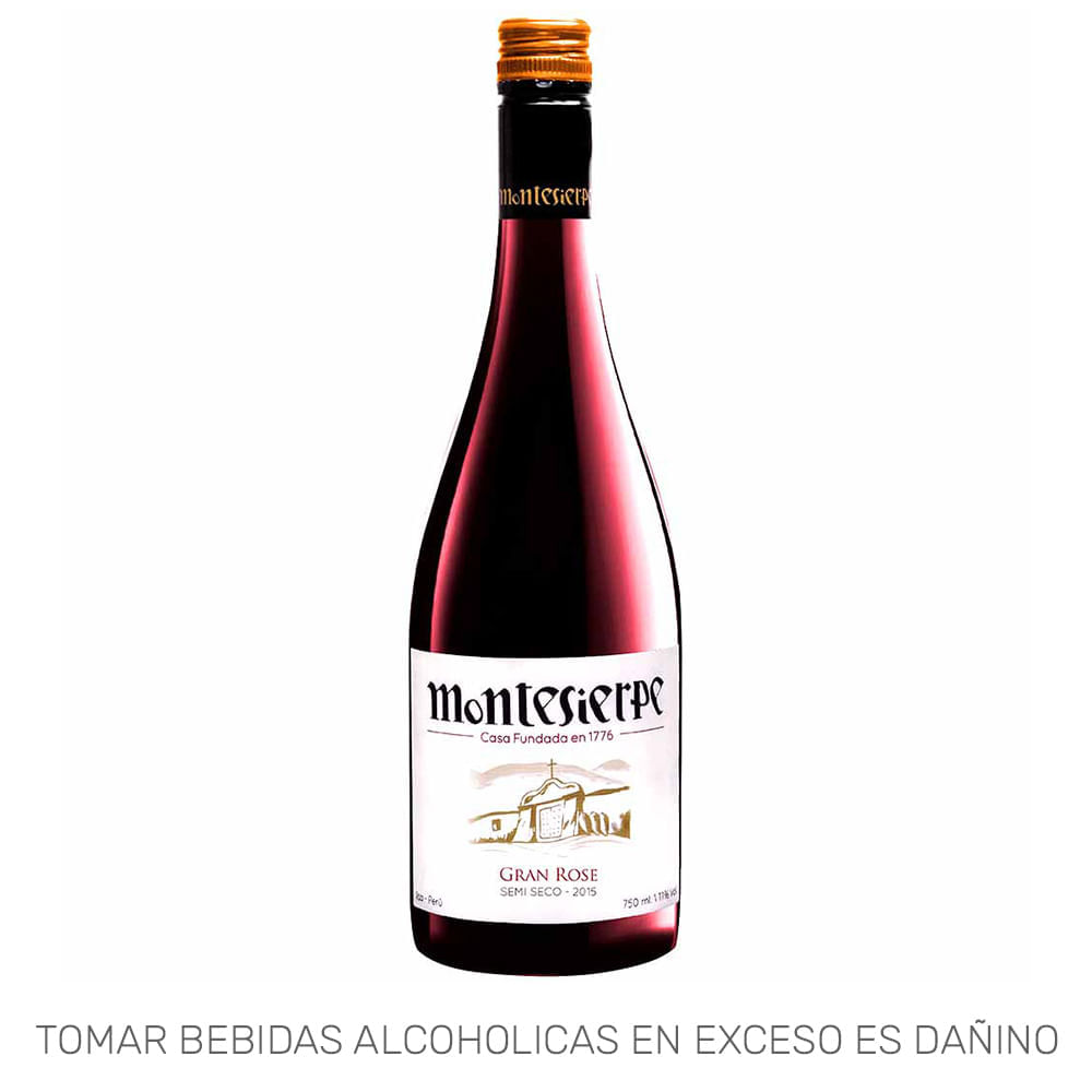 Vino Rosé MONTESIERPE Semi Seco Botella 750ml