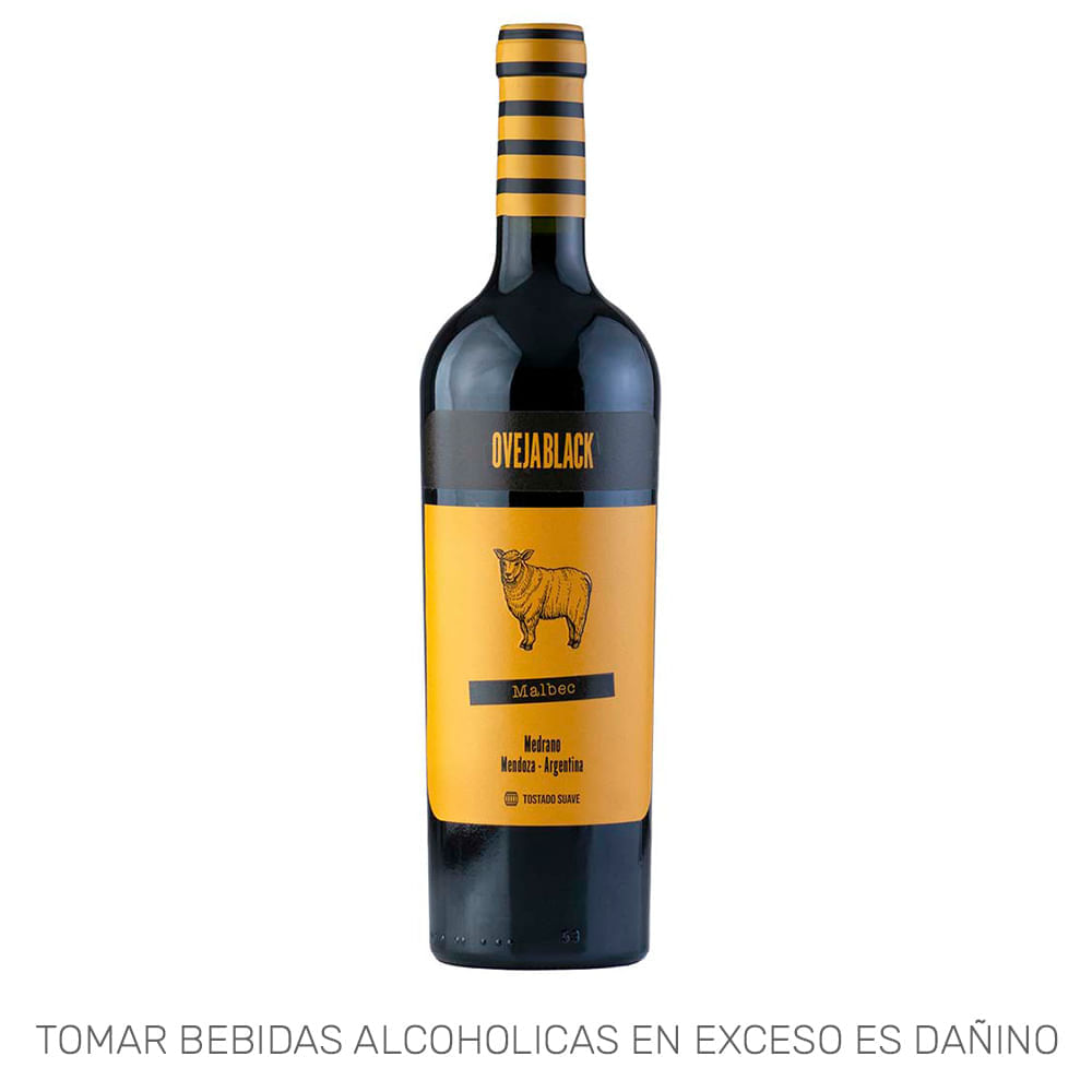 Vino Tinto OVEJA BLACK Malbec Botella 750ml