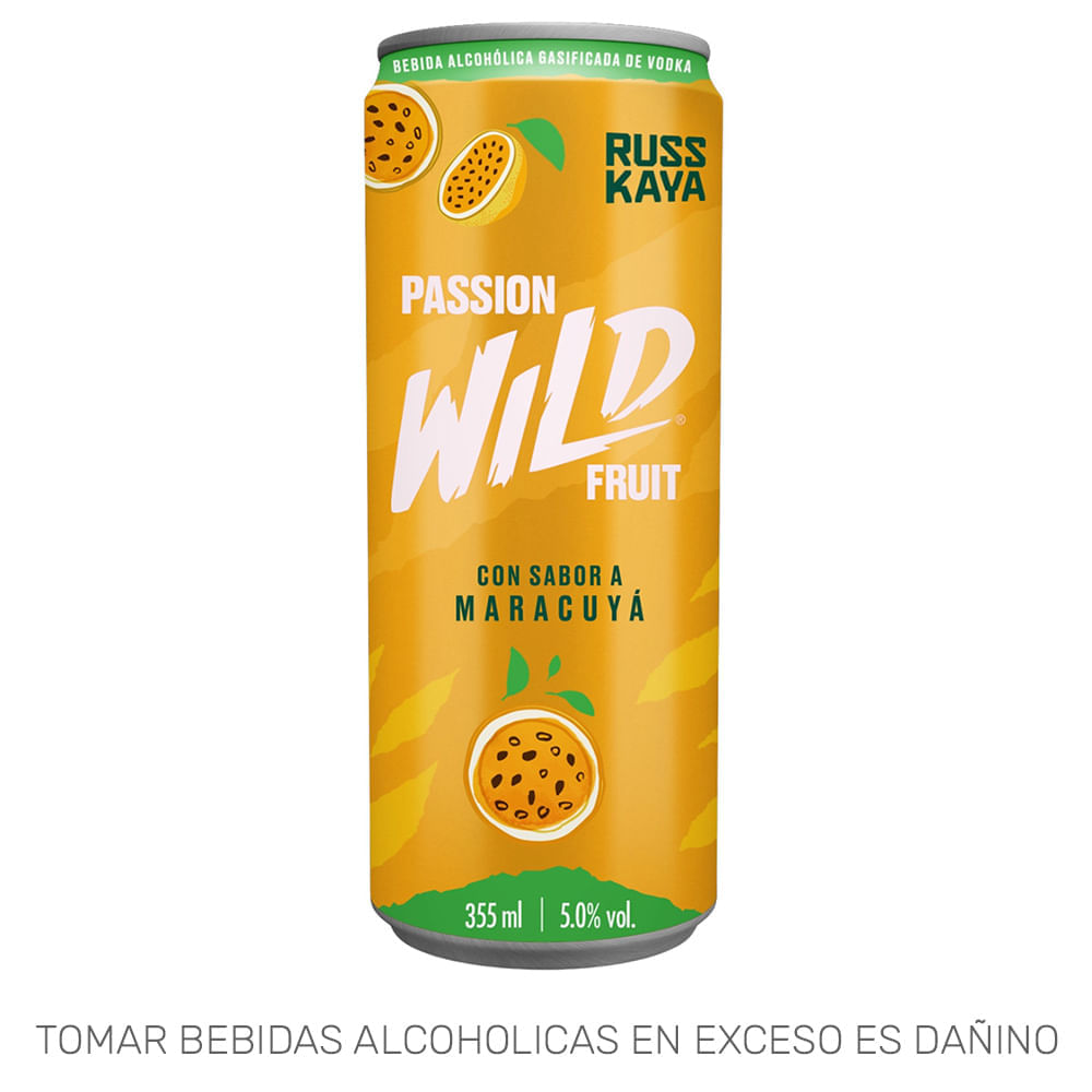 Ready To Drink (RTD) RUSSKAYA WILD Passion Fruit Lata 355ml Ready To Drink (RTD) RUSSKAYA WILD Passion Fruit Lata 355ml