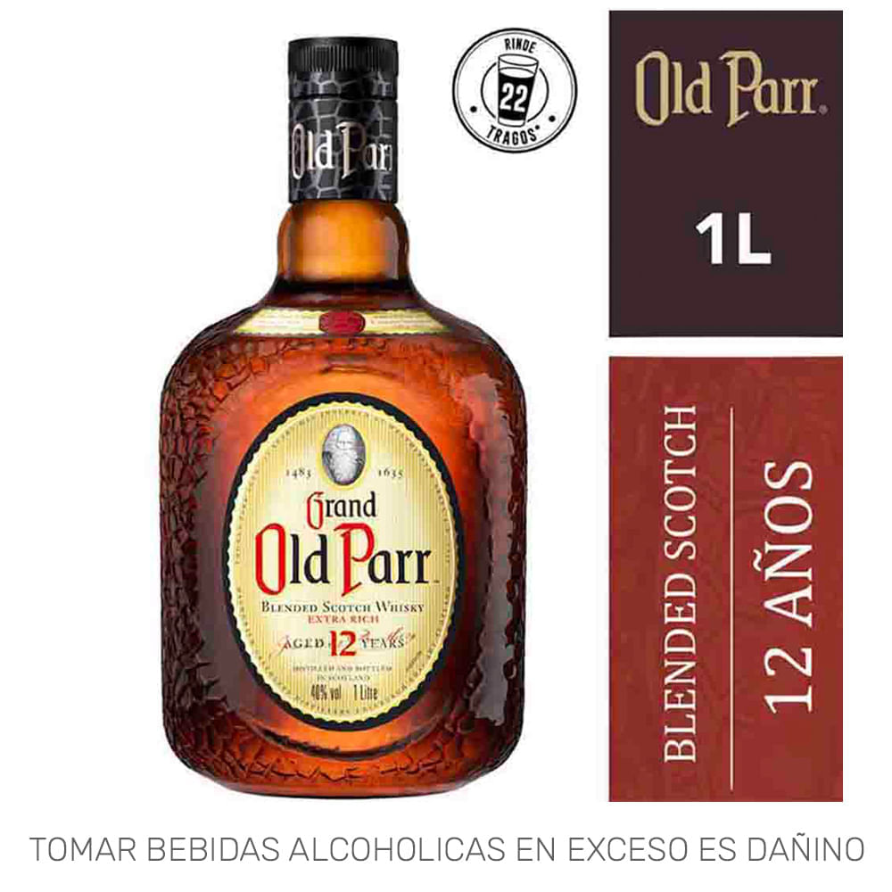 Whisky OLD PARR 12 años Botella 1L