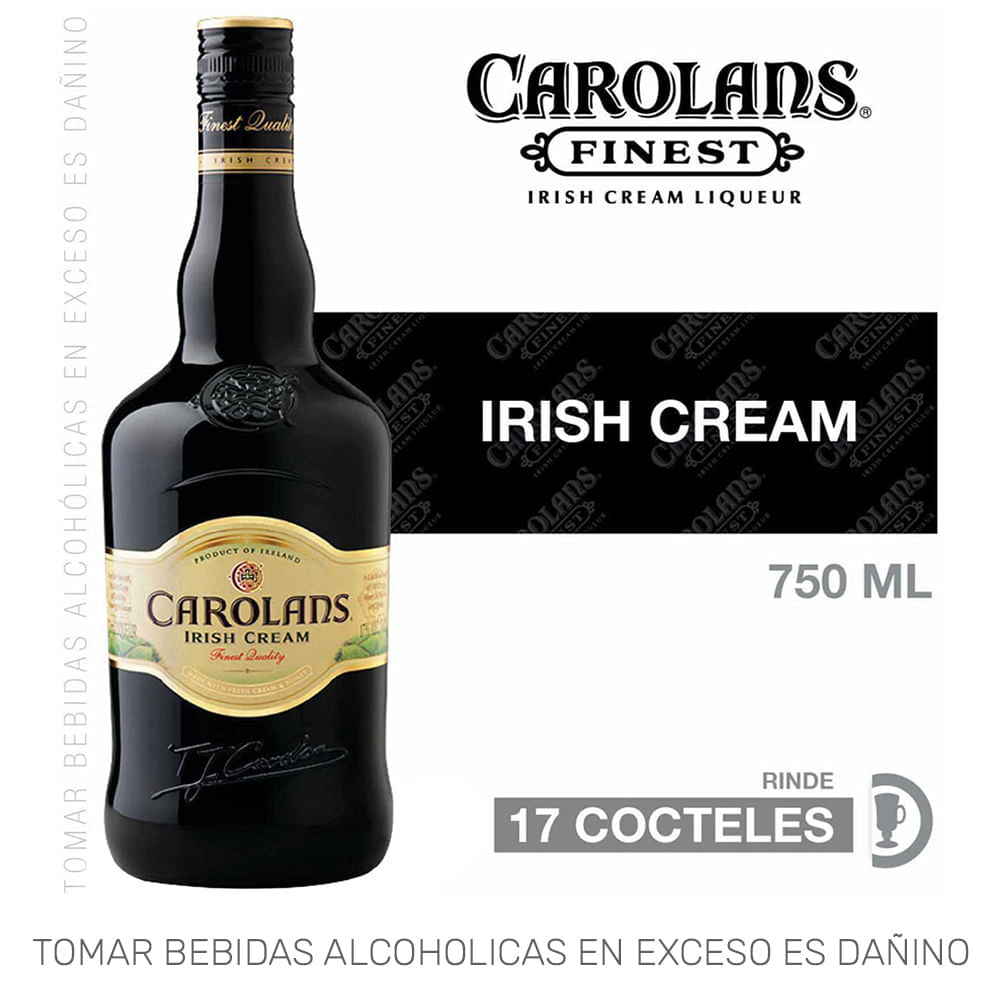 Licor de Crema CAROLANS Irish Cream Botella 750ml Licor de Crema CAROLANS Irish Cream Botella 750ml