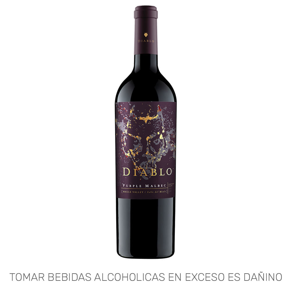 Vino Tinto DIABLO Purple Malbec Botella 750ml