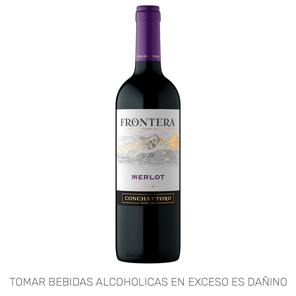 Vino Tinto FRONTERA Merlot Botella 750ml