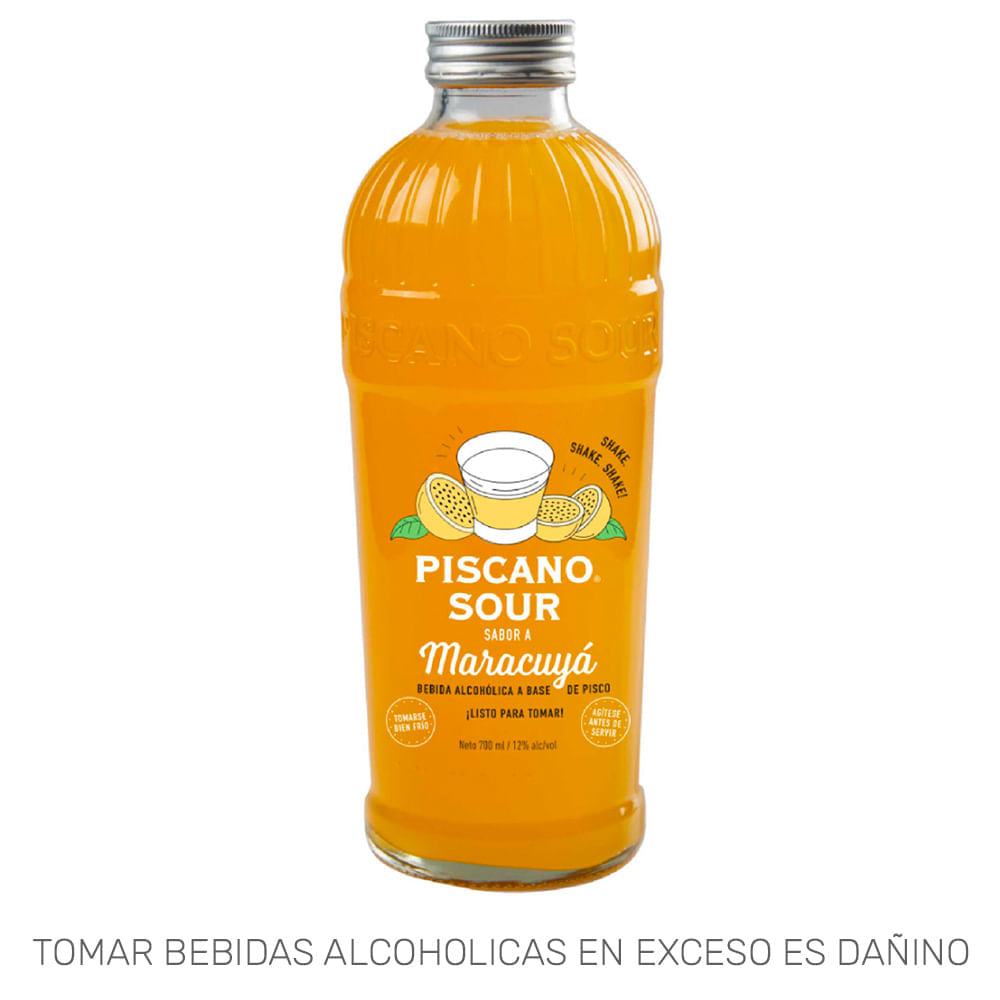 Ready To Drink (RTD) PISCANO Sour Maracuyá Botella 700ml Ready To Drink (RTD) PISCANO Sour Maracuyá Botella 700ml