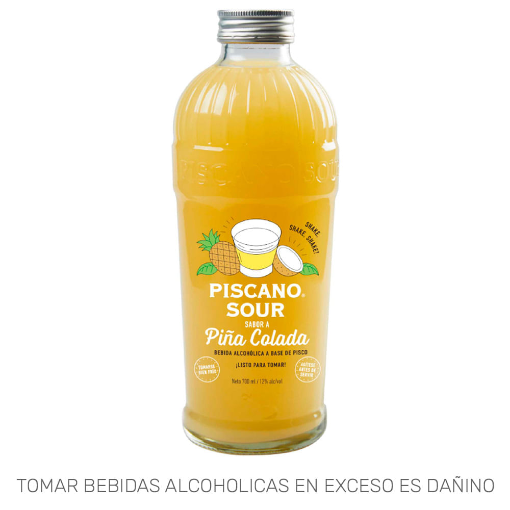 Ready To Drink (RTD) PISCANO Sour Piña Colada Botella 700ml