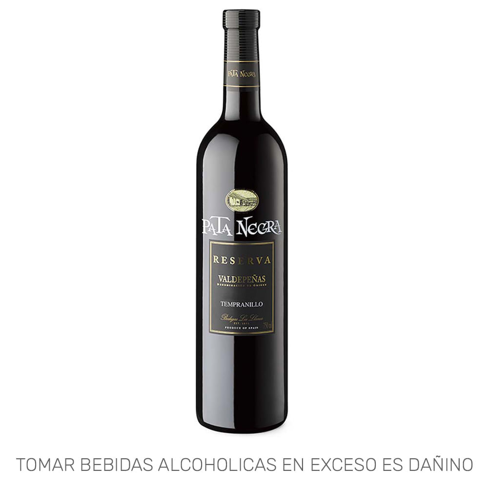 Vino Tinto PATA NEGRA Reserva Tempranillo Botella 750ml