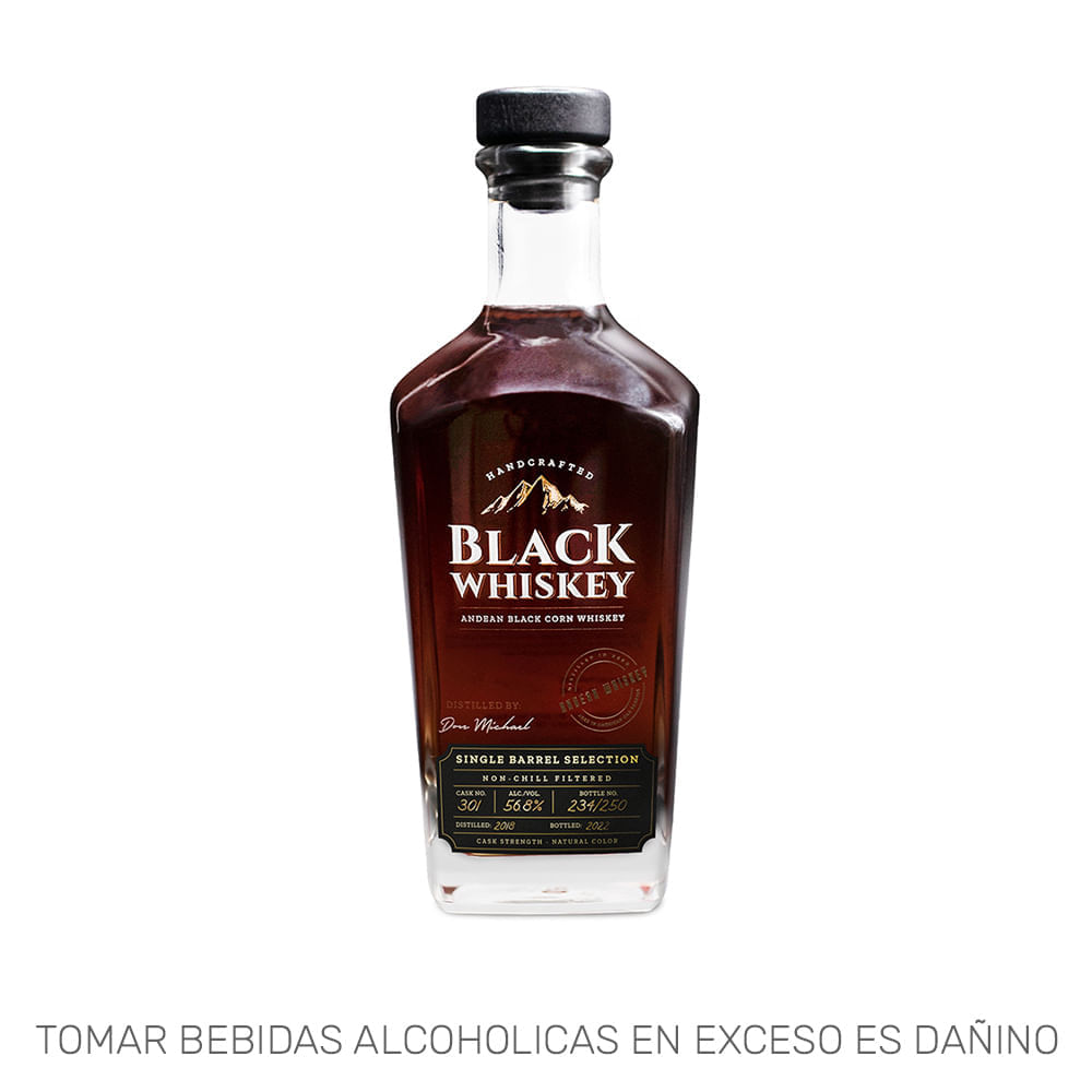 Whisky BLACK WHISKEY Single Barrel Botella 750ml