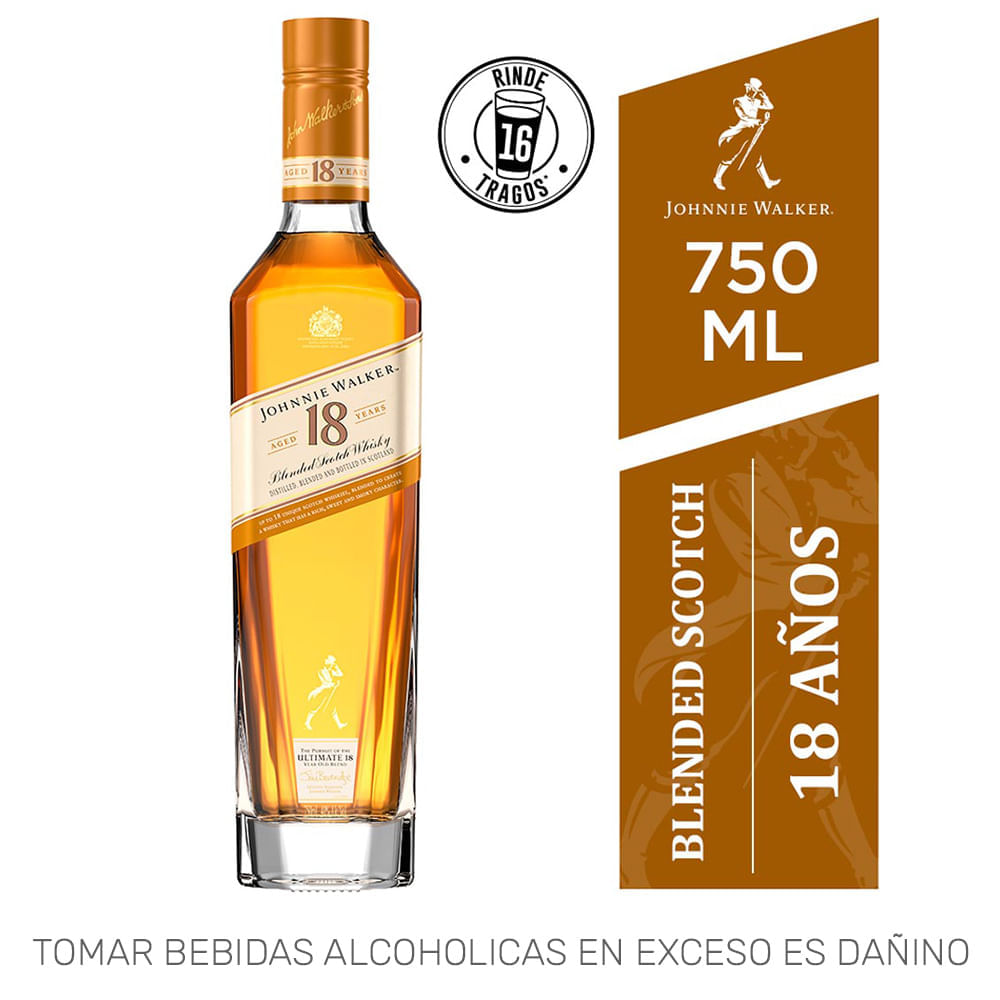 Whisky JOHNNIE WALKER 18 Años Botella 750ml