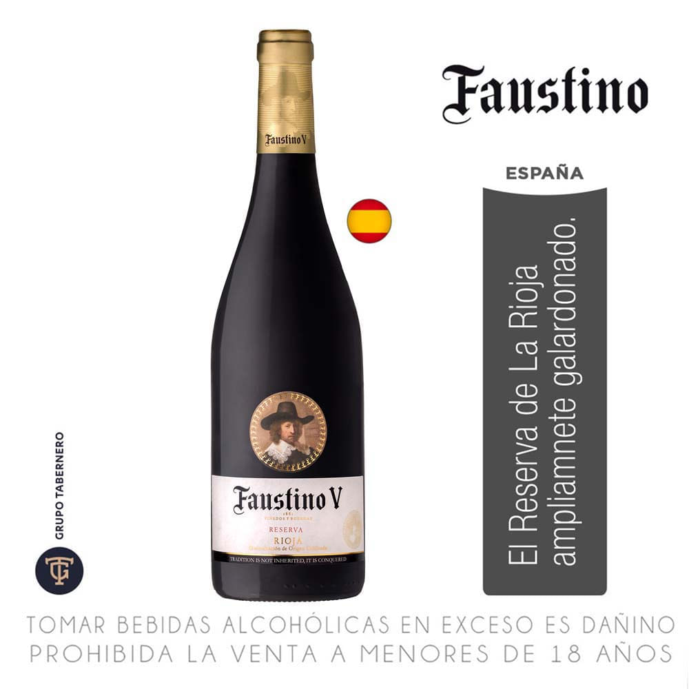 Vino Tinto FAUSTINO V Reserva Botella 750ml
