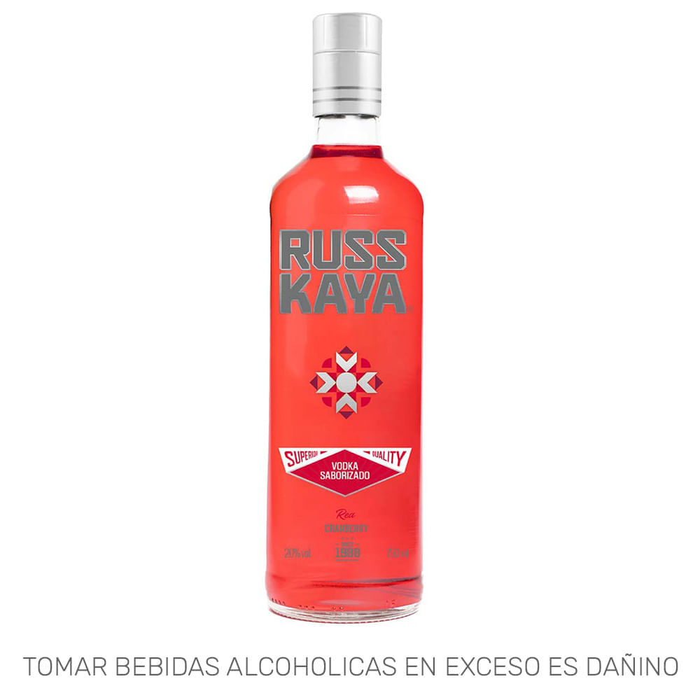 Vodka RUSSKAYA Cranberry Botella 750ml