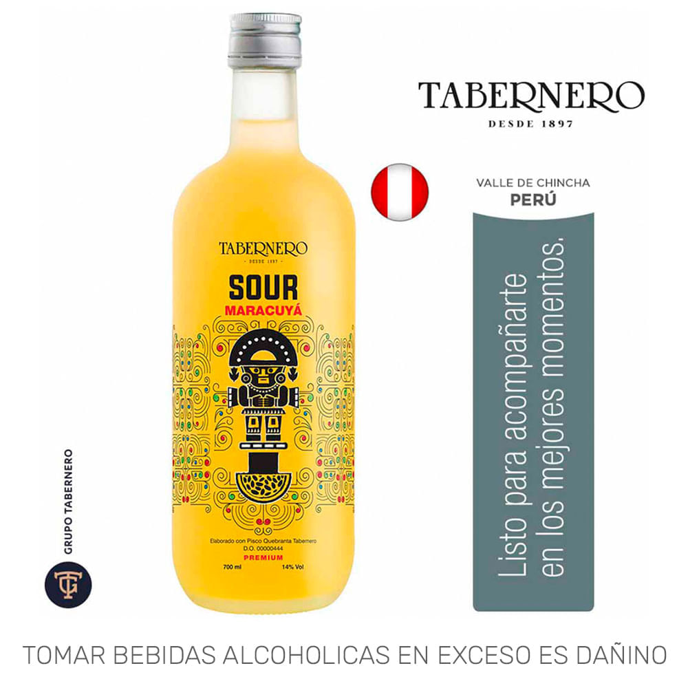 Ready To Drink (RTD) TABERNERO Sour Maracuyá Botella 700ml