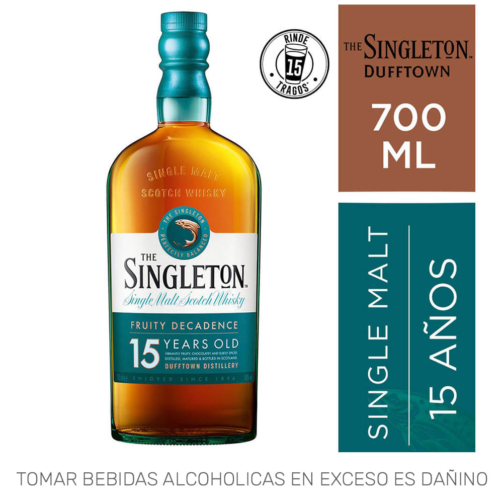 Whisky SINGLETON Single Malt 15 Años Botella 700ml Whisky SINGLETON Single Malt 15 Años Botella 700ml