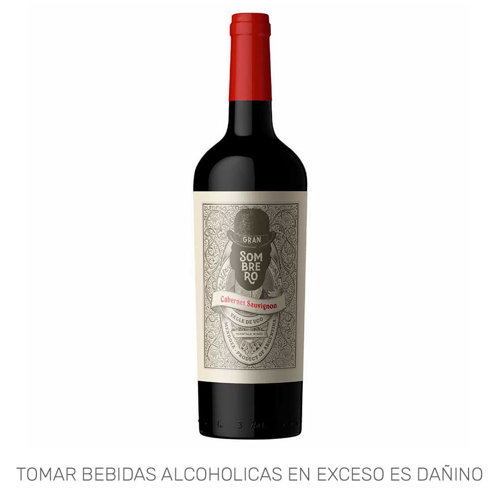 Vino Tinto GRAN SOMBRERO Cabernet Sauvignon Botella 750ml