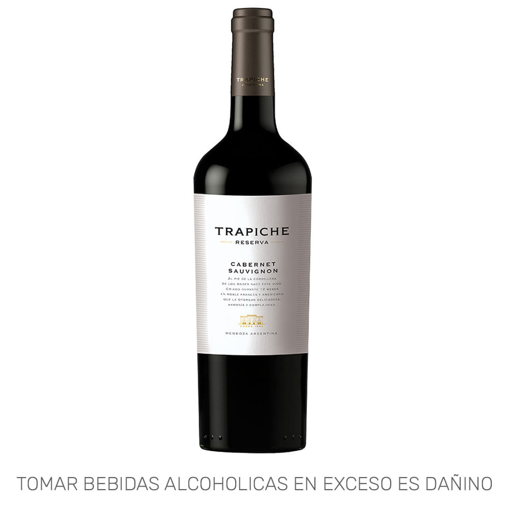 Vino Tinto TRAPICHE Cabernet Sauvignon Reserva Botella 750 ml Vino Tinto TRAPICHE Cabernet Sauvignon Reserva Botella 750 ml