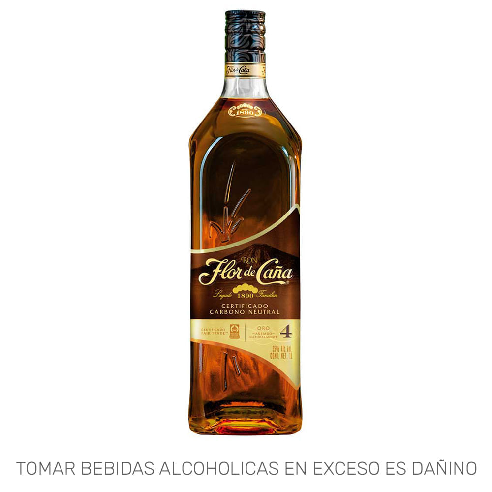 Ron FLOR DE CAÑA 4 Años Botella 1L