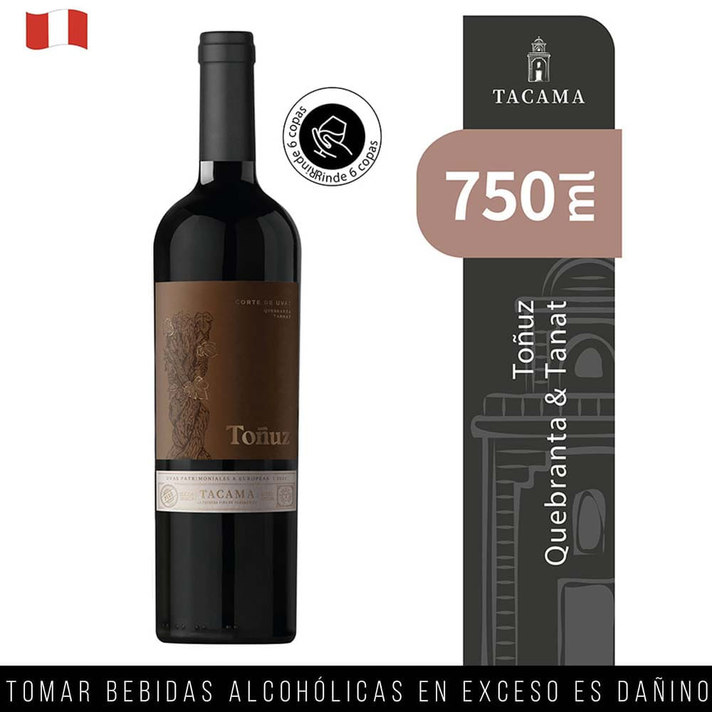 Vino Tinto TACAMA Toñuz Botella 750ml Vino Tinto TACAMA Toñuz Botella 750ml