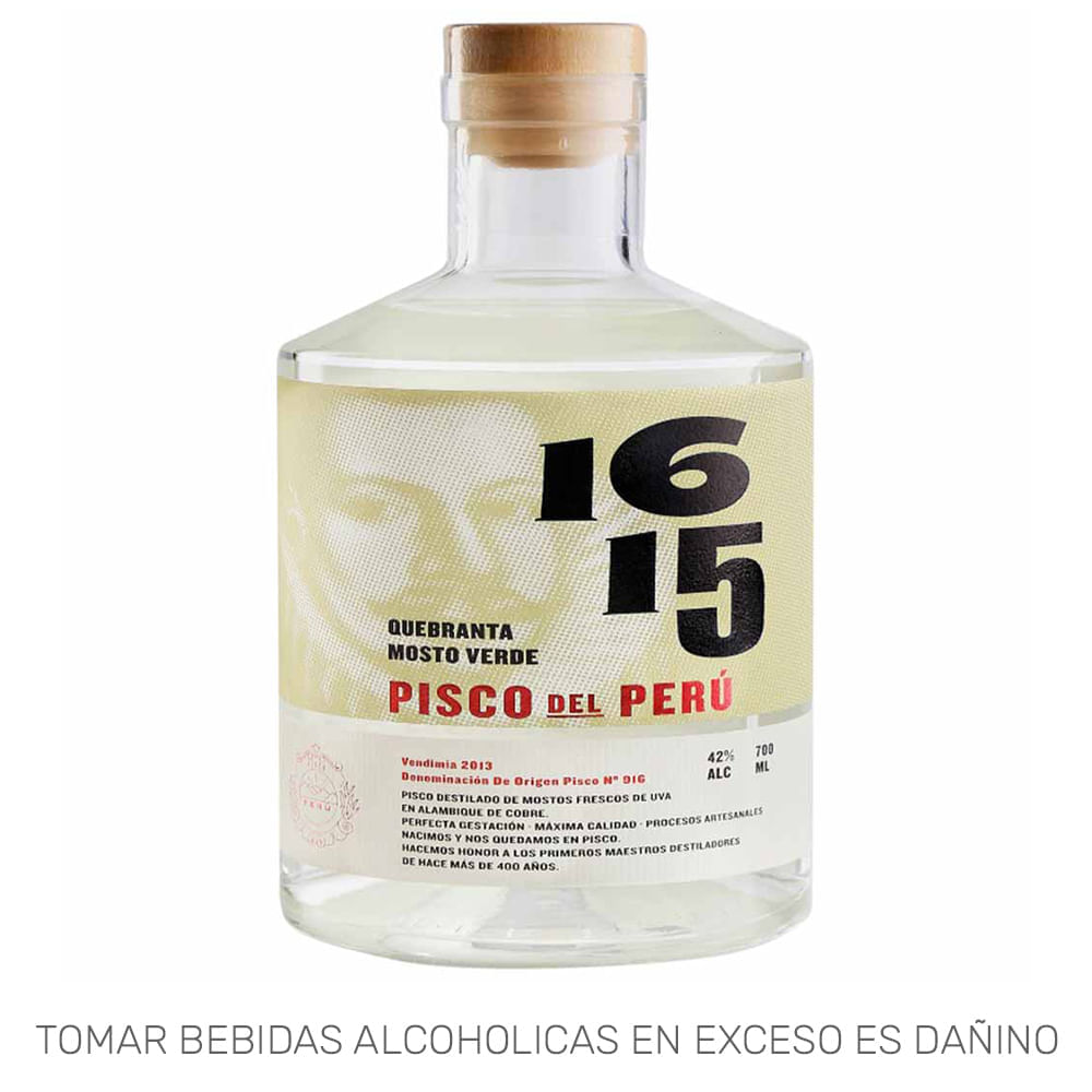Pisco 1615 Mosto Verde Quebranta botella 700ml