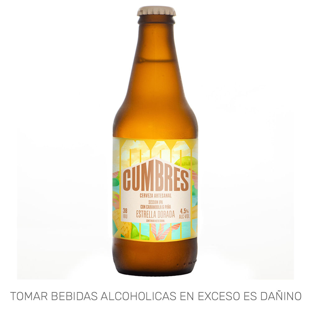 Cerveza CUMBRES Estrella Dorada Botella 330ml