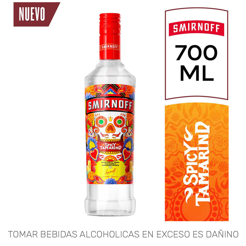 Vodka SMIRNOFF Spicy Tamarindo Botella 700ml Vodka SMIRNOFF Spicy Tamarindo Botella 700ml