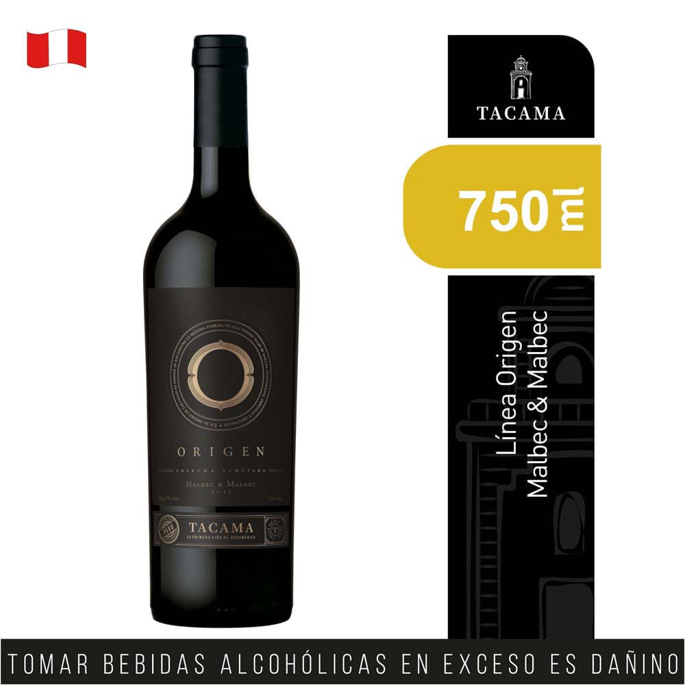 Vino Tinto TACAMA ""O"" Malbec Botella 750ml