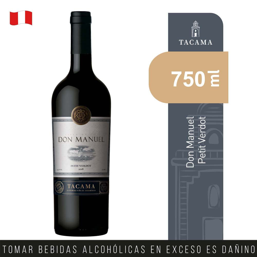Vino Tinto TACAMA Don Manuel Petit Verdot Botella 750ml