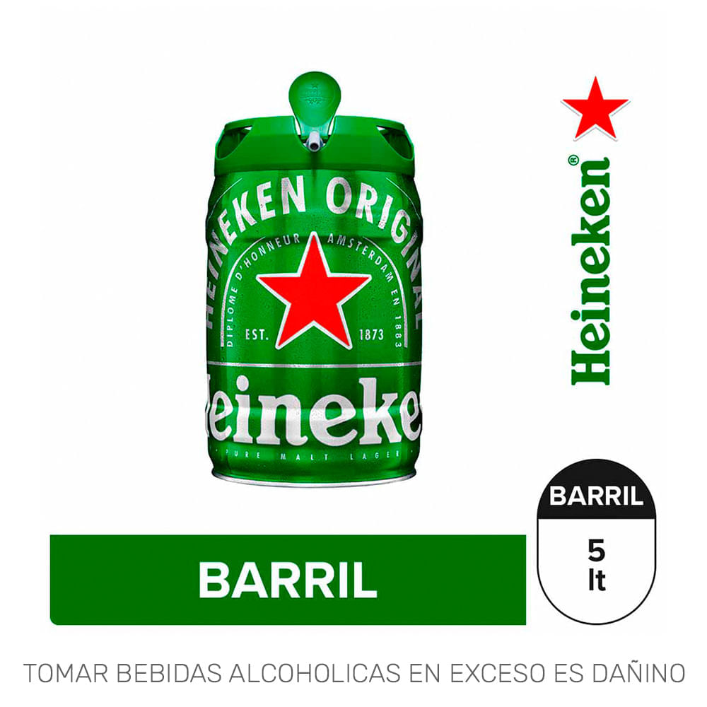 Cerveza HEINEKEN Barril 5 L