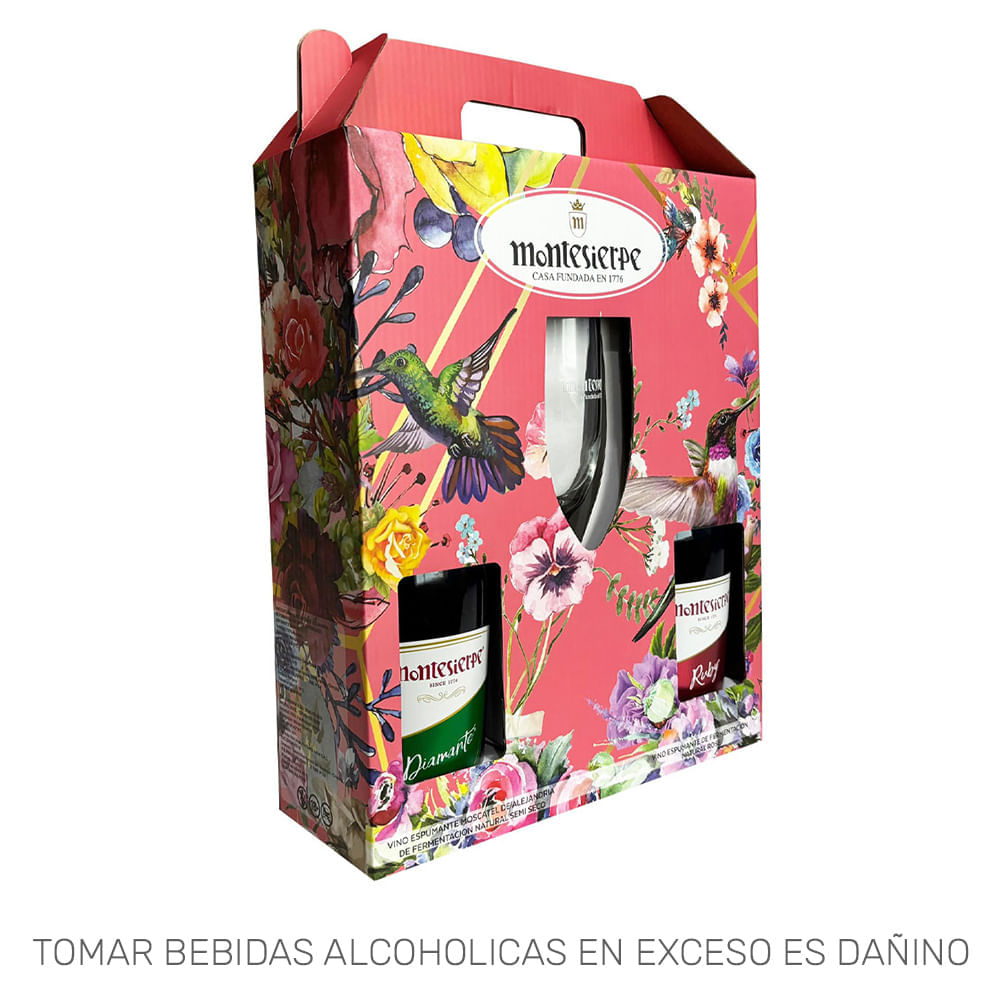 Pack MONTESIERPE Espumante Diamante + Espumante Ruby Botella 750ml Paquete 2un Pack MONTESIERPE Espumante Diamante + Espumante Ruby Botella 750ml Paquete 2un