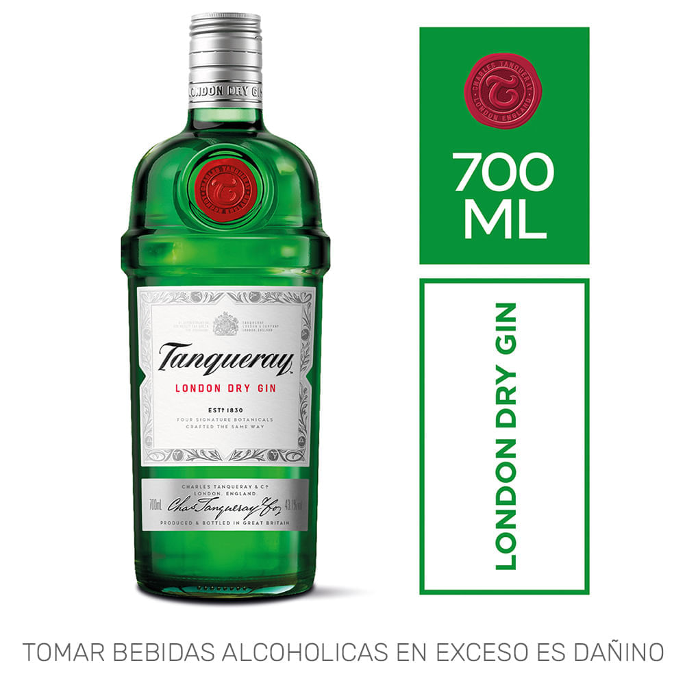 Gin TANQUERAY London Dry Botella 700ml