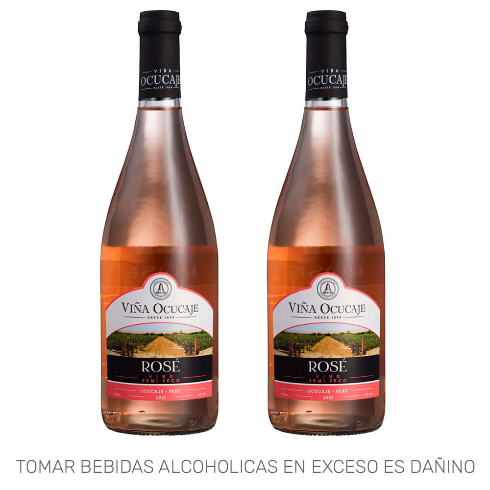 Pack Vino Rosé OCUCAJE Botella 750ml Paquete 2un