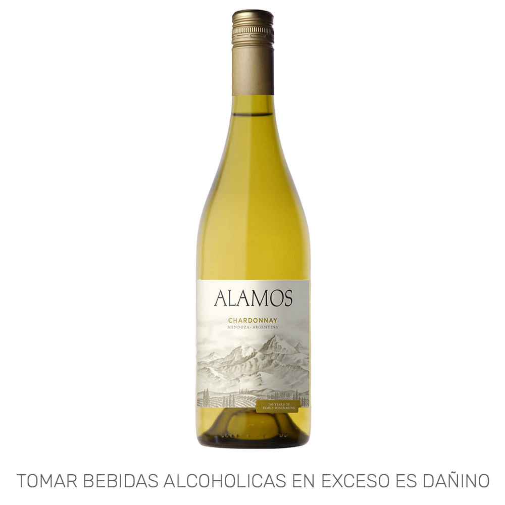 Vino Blanco ALAMOS Chardonnay Botella 750ml
