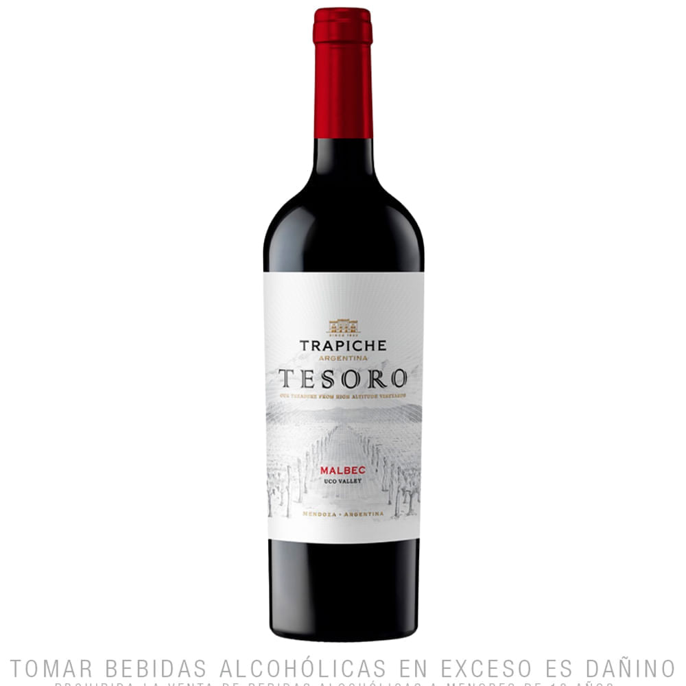 Vino Tinto TRAPICHE Tesoro Malbec Botella 750ml