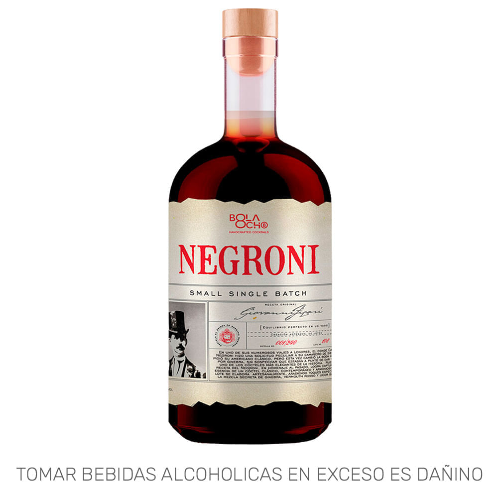 Licor BOLA OCHO Negroni Botella 500ml Licor BOLA OCHO Negroni Botella 500ml