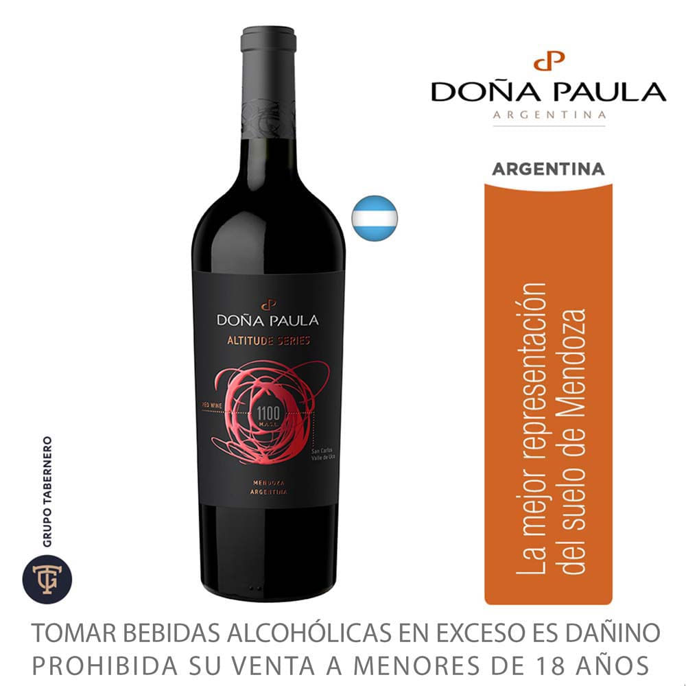 Vino Tinto DOÑA PAULA 1100 Blend Botella 750ml