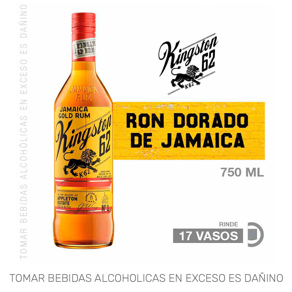 Ron KINGSTON 62 Dorado Botella 750ml