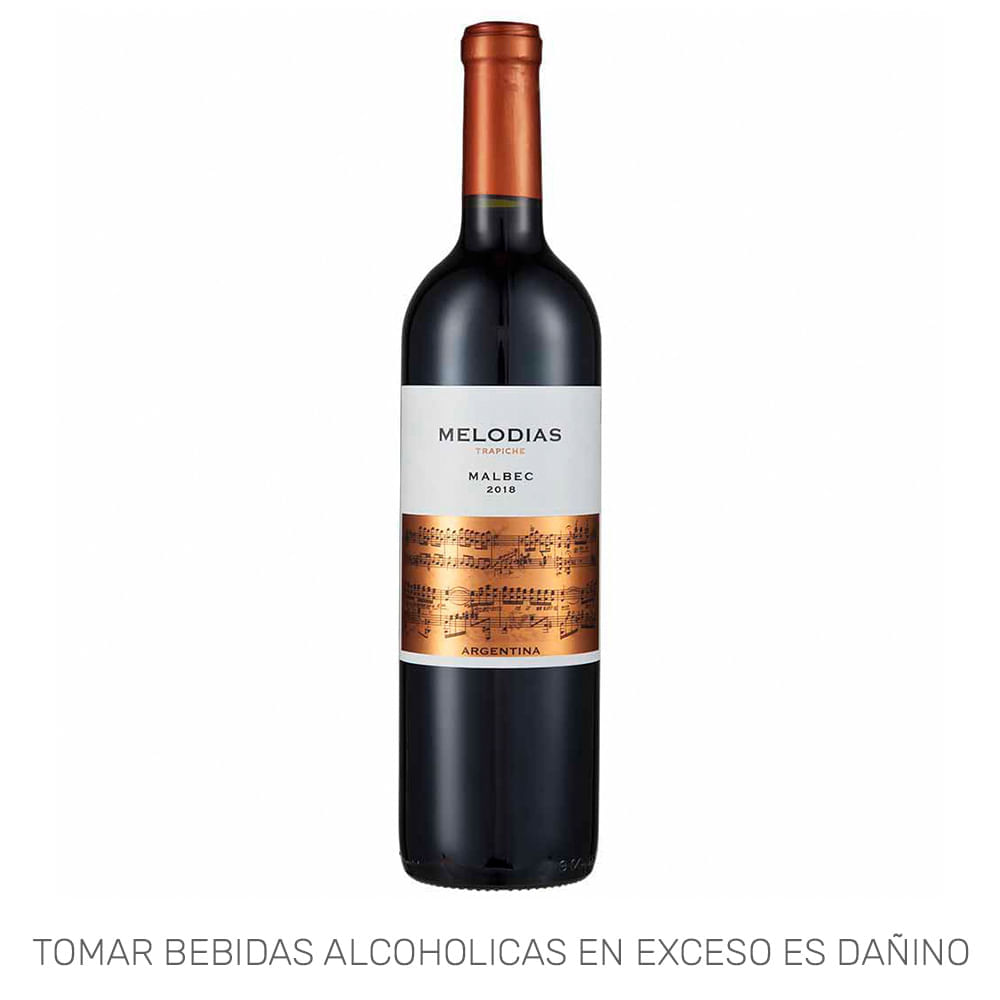 Vino Tinto MELODÍAS Malbec Botella 750ml Vino Tinto MELODÍAS Malbec Botella 750ml